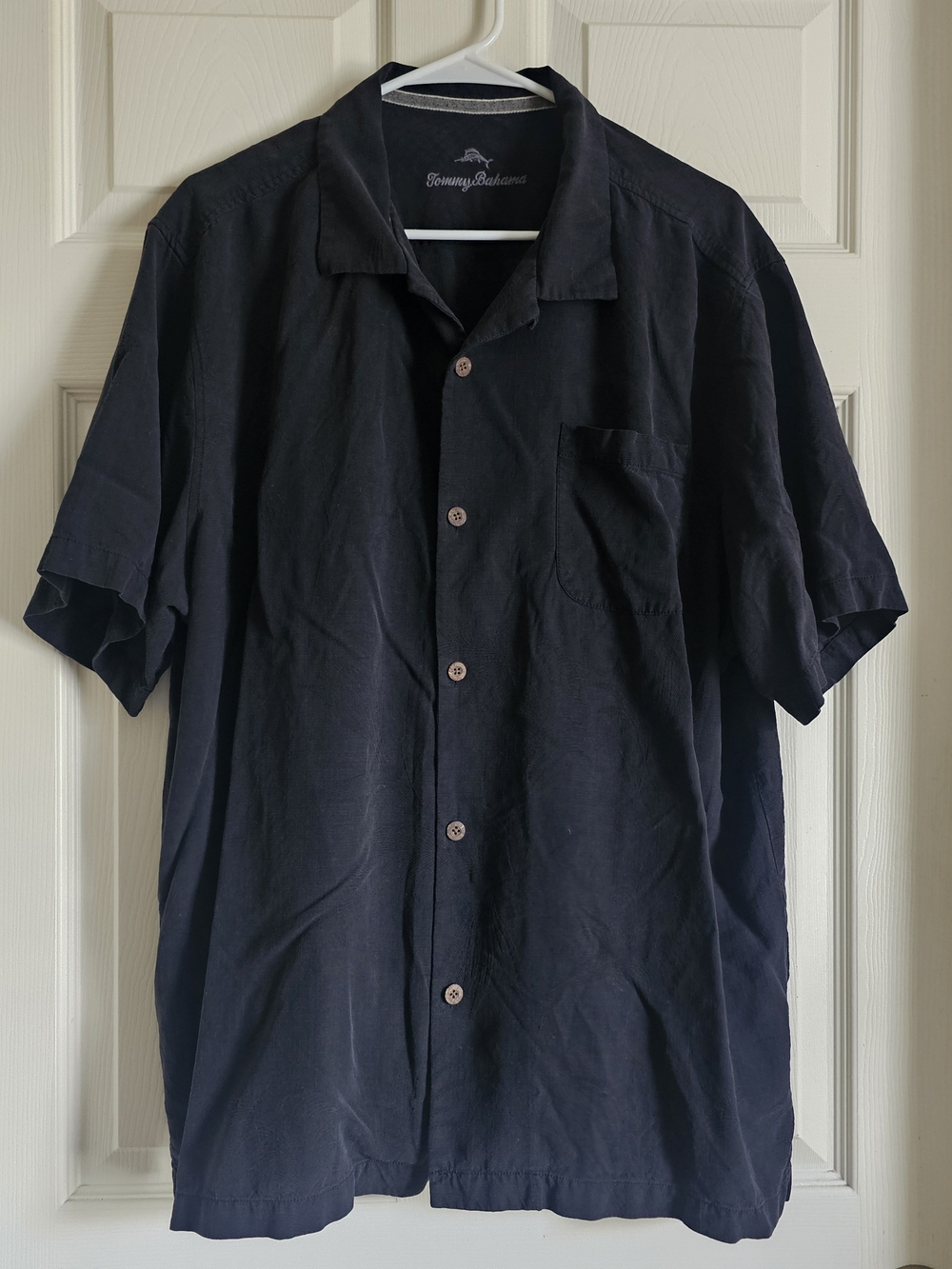 Tommy Bahama Men's Black Short-Sleeve Camp Shirt
